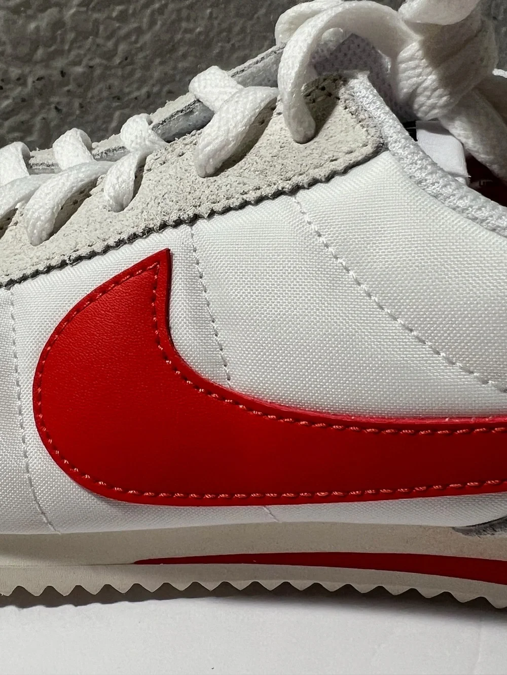 Nike Cortez Textile GS White Picante Red Sneakers shoes size 7Y NWOT  IH7654-100